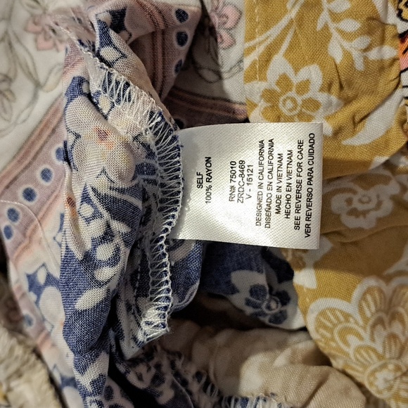Kingston Grey Floral Strapless Romper with Tie Waist, Junior XXL - Picture 5 of 6